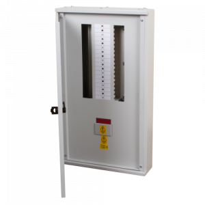 12 Way 200A Triple Pole and Neutral BX Range MCB Distribution Board Direct Termination No Incomer Fitted Clear Door - Image 1