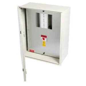 6 Way 200A Triple Pole And Neutral IP65 GRP MCB Power Distribution Board Complete With 200A Triple Pole Switch Disconnector Incomer Fitted