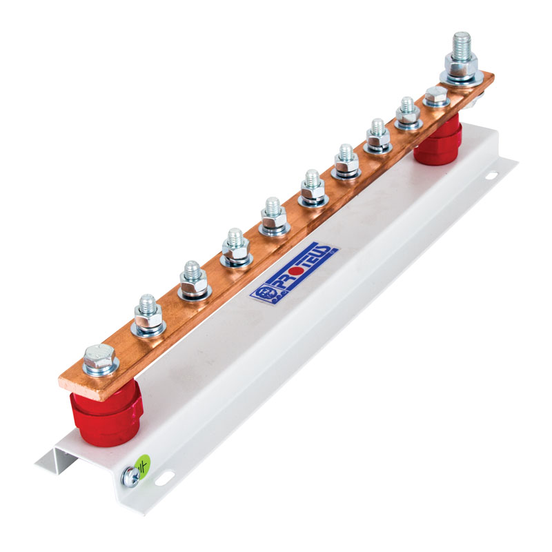 400A 8 Way Earth Bar With 1 x M12 in 8 x M8 out – Proteus Switchgear