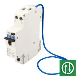 6A 1 Mod Bidirectional Compact 1P+N RCBO 10kA C Curve 30mA Type A