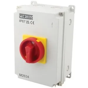 63A AC23 4P IP67 Rotary Isolator Complete with Earth Terminal