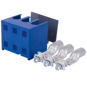 MC 185mm Sq Lug Kit Consisting of:- 1 Large Terminal Shield, 3 185mm Cable Lugs, 3 M8 Nut Inserts For MC016T - MC250T Triple Pole MCCB'S - Image 1