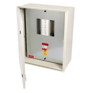6 Way 125A Triple Pole And Neutral IP65 GRP MCB Power Distribution Board Complete With 100A Triple Pole Switch Disconnector Incomer Fitted