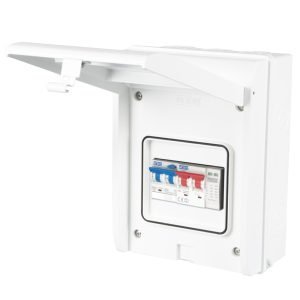 40A B Curve RCBO Matt White Metalclad Distribution Board c/w Type 2 SPD