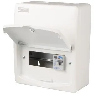 4 Way 100A 30mA RCD Incomer Metalclad Consumer Unit