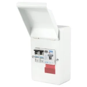 2 Way Garage Unit 40A RCD Incomer c/w 6A & 16A MCBs