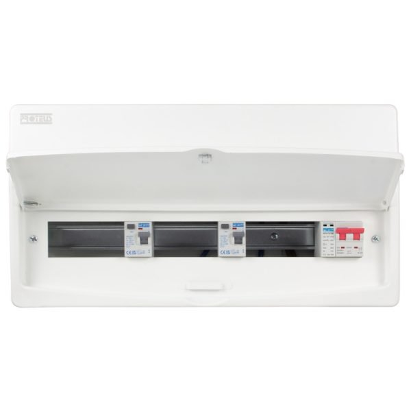 8p Incomer 15 Way 100A DP Isolator Incomer Variable RCD Metalclad Consumer Unit c ...