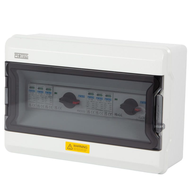IP65 Renewables Unit c/w 2x Type 2 DC Surge Protection & 2x DC Rotary ...