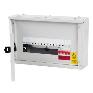 4 Way Triple Pole and Neutral ABX Range MCB Distribution Board Complete with 100A Four Pole Switch Disconnector Incomer Fitted
