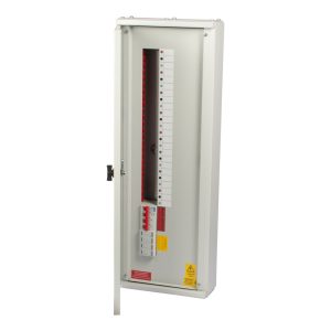 8 Way Triple Pole and Neutral MCB Distribution Board Complete with 100A Four Pole Switch Disconnector Incomer Fitted & Type 2 Surge Protection Device - Image 1