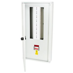 16 Way 125A Triple Pole and Neutral BX Range MCB Distribution Board Complete with 125A Triple Pole Switch Disconnector Incomer Fitted Clear Door - Image 1