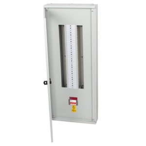 12 Way 125A Triple Pole and Neutral BX Range MCB Distribution Board Complete with 125A Triple Pole Switch Disconnector Incomer Fitted Clear Door - Image 1