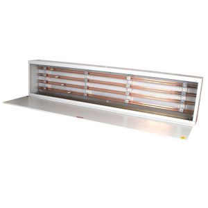 100A 4 pole horizontal busbar chamber in steel enclosure. Each chamber is supplied with one initial set of 4 connection bolts. Chamber width 1803mm.