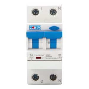 6A 2 Mod DP Biedirectional RCBO 6kA B Curve 30mA Type A - Image 2